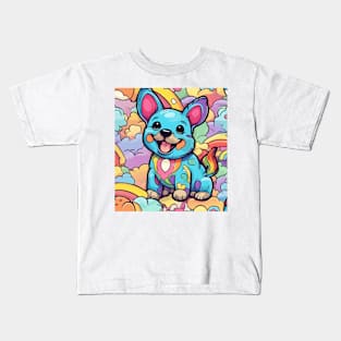 rainbow puppy Kids T-Shirt